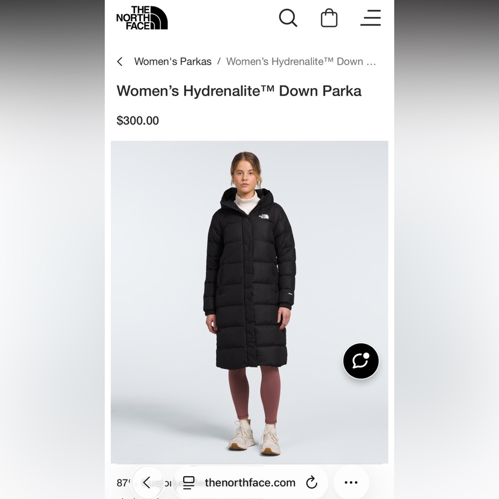 The North Face Women's Black Down Parka